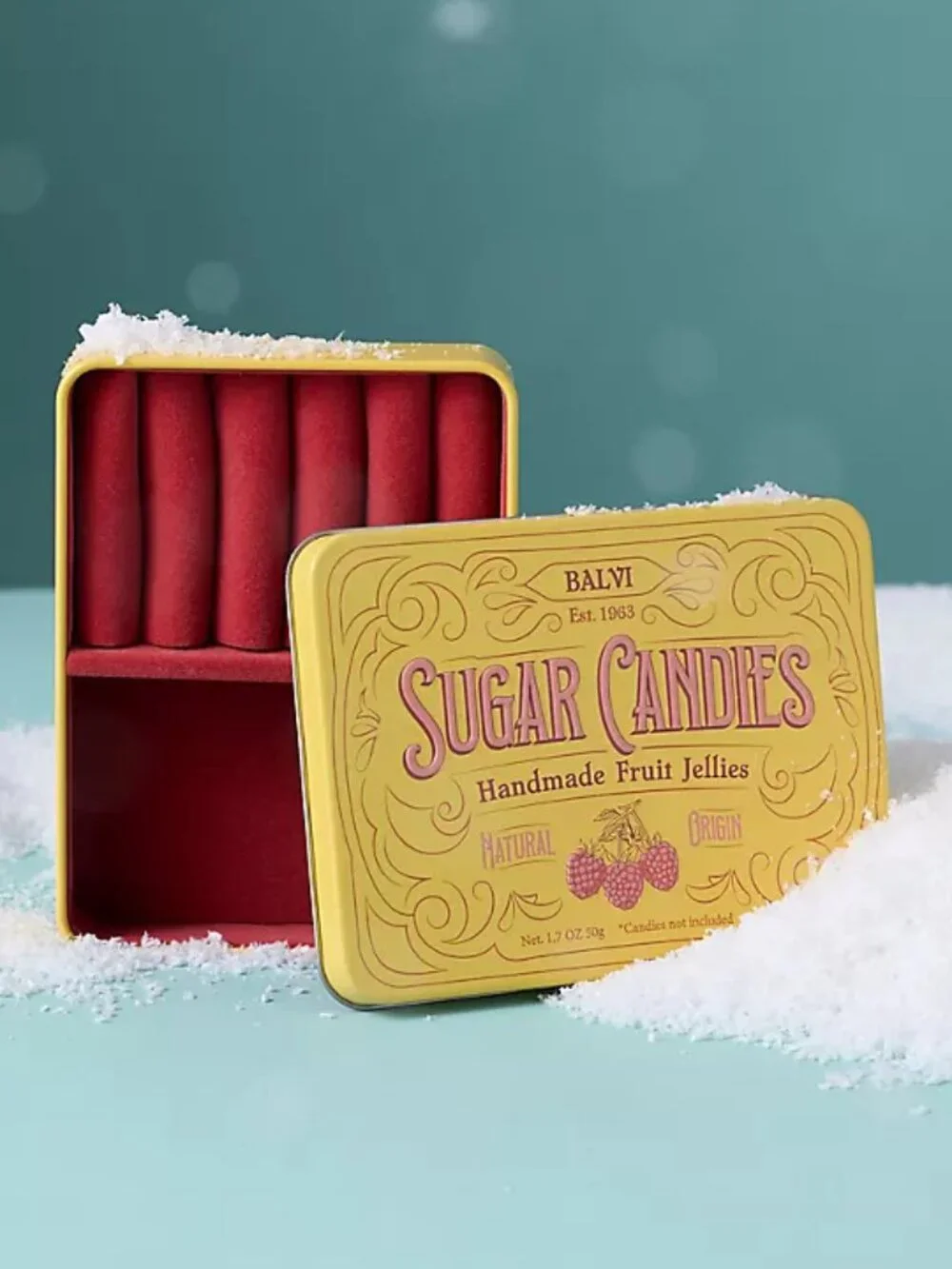 Anthropologie Sweets Tin Jewelry Box Retro Sugar Candies